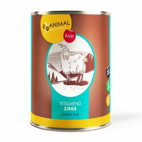 Cat Dog B.A.R.F. RyAnimal Pure Goat 400g 6 Piece -1- Anifit